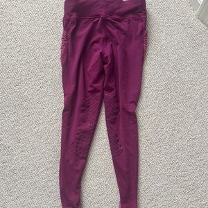 Tuffrider horse riding Magenta/Purple Equestrian Grip Breeches side pockets